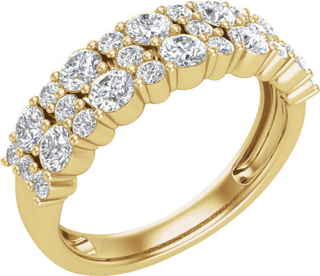 14K Yellow Gold 1 1/6 CTW Lab-Grown Diamond Anniversary Band