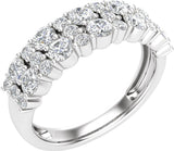 14K White 1 1/6 CTW Lab-Grown Diamond Anniversary Band