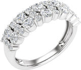 14K White Gold 1 1/6 CTW Lab-Grown Diamond Anniversary Band