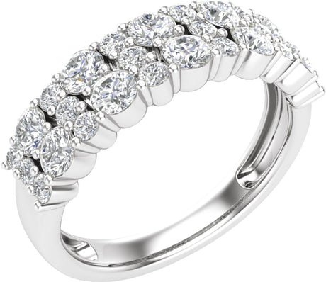 14K White Gold 1 1/6 CTW Lab-Grown Diamond Anniversary Band