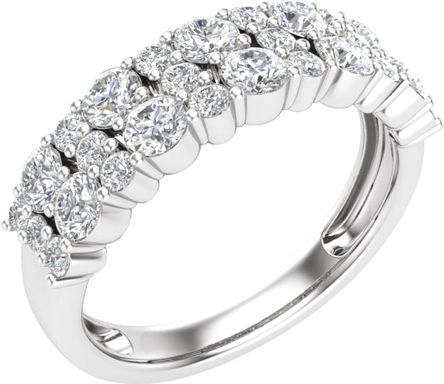 14K White Gold 1 1/6 CTW Lab-Grown Diamond Anniversary Band