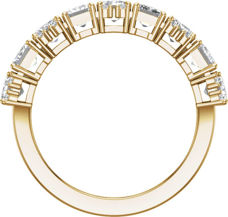 14K Yellow 3 CTW Lab-Grown Diamond Anniversary Band