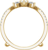 14K Yellow 1 1/8 CTW Lab-Grown Diamond Ring Guard
