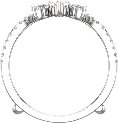 14K White 1 1/8 CTW Lab-Grown Diamond Ring Guard