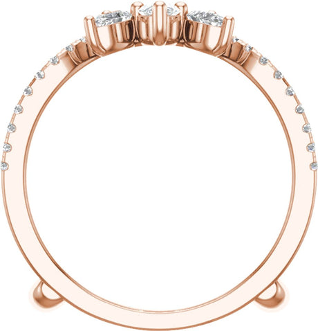 14K Rose 1 1/8 CTW Lab-Grown Diamond Ring Guard