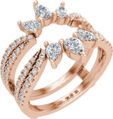 14K Rose 1 1/8 CTW Lab-Grown Diamond Ring Guard