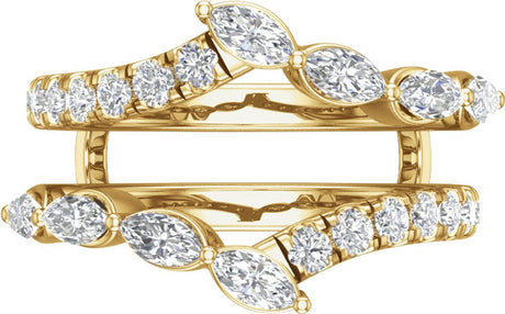 14K Yellow Gold 1 1/2 CTW Lab-Grown Diamond Ring Guard