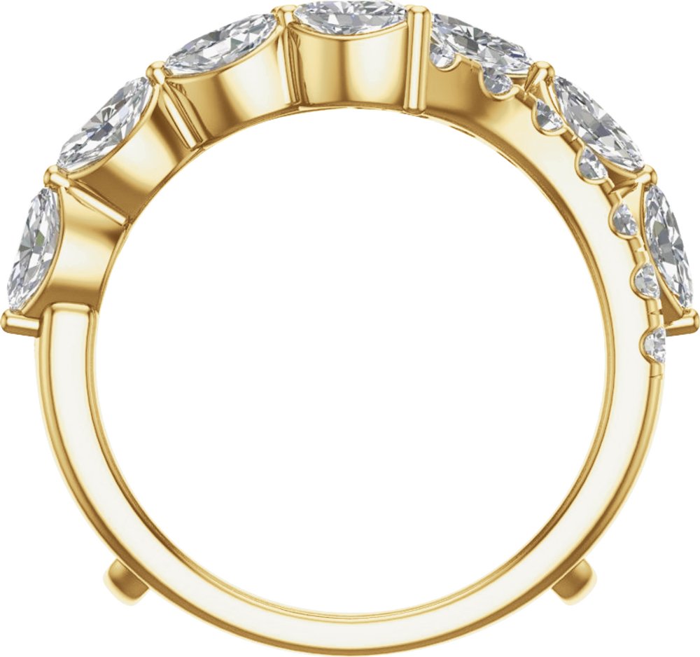 14K Yellow 1 1/2 CTW Lab-Grown Diamond Ring Guard