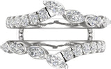 14K White 1 1/2 CTW Lab-Grown Diamond Ring Guard