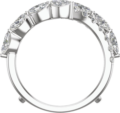 14K White 1 1/2 CTW Lab-Grown Diamond Ring Guard