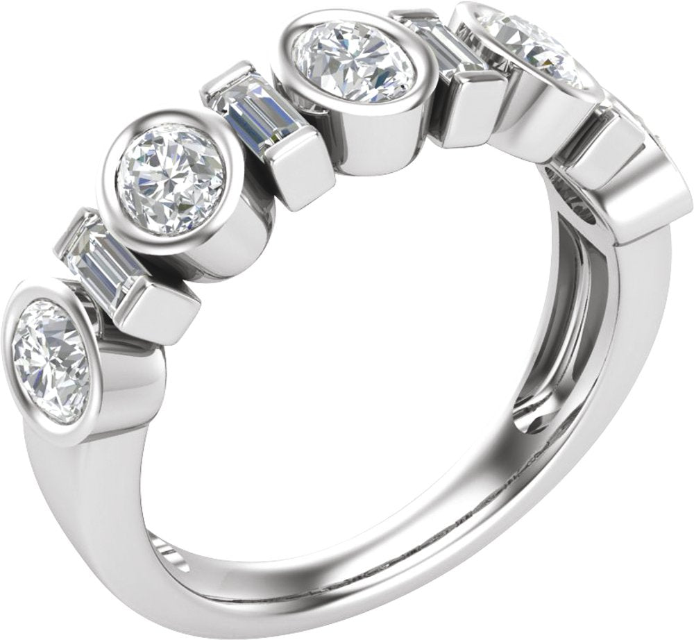 14K White 1 1/4 CTW Lab-Grown Diamond Anniversary Band