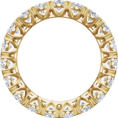 14K Yellow Gold 2 3/4 CTW Natural Diamond Eternity Band Size 6.5