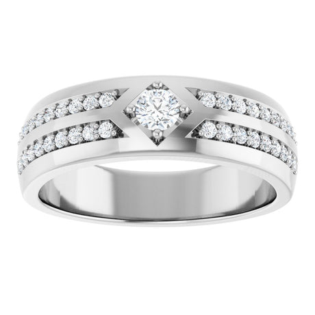 14K White Gold 1/2 CTW Lab-Grown Diamond Band