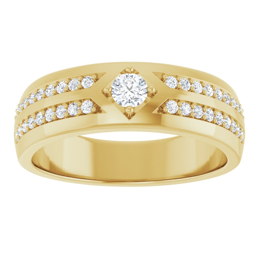 14K Yellow 1/2 CTW Lab-Grown Diamond Band