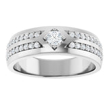 14K White Gold 1/2 CTW Lab-Grown Diamond Band