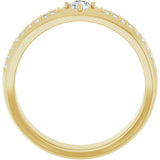 14K Yellow Gold 1/2 CTW Lab-Grown Diamond Band