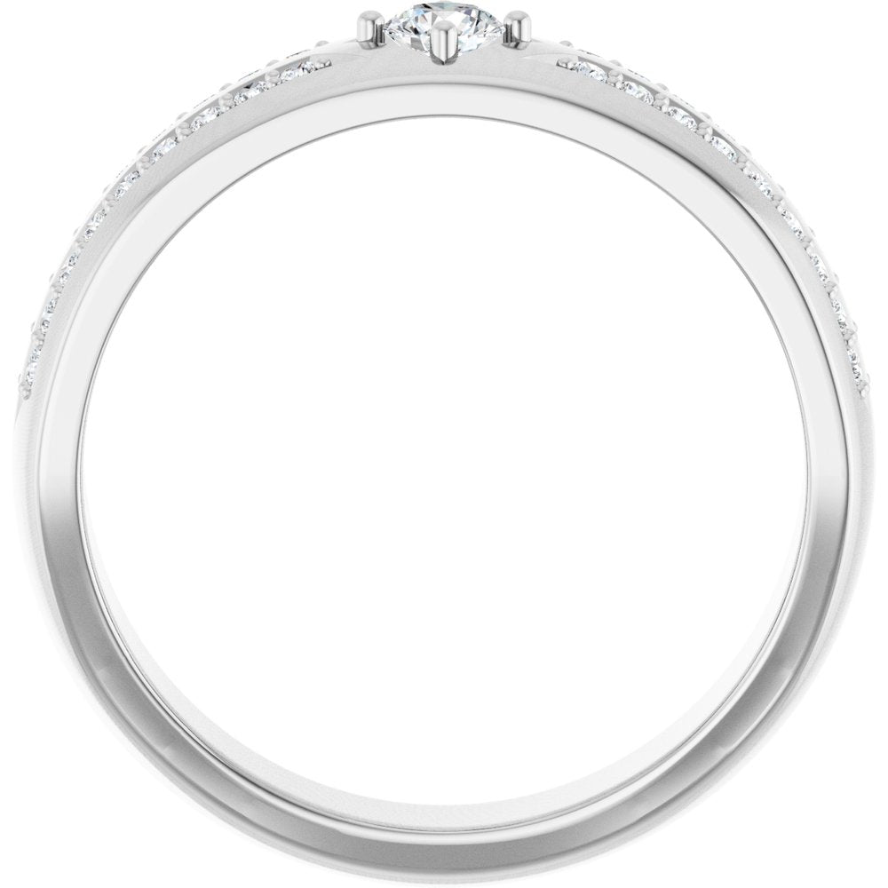 14K White 1/2 CTW Lab-Grown Diamond Band