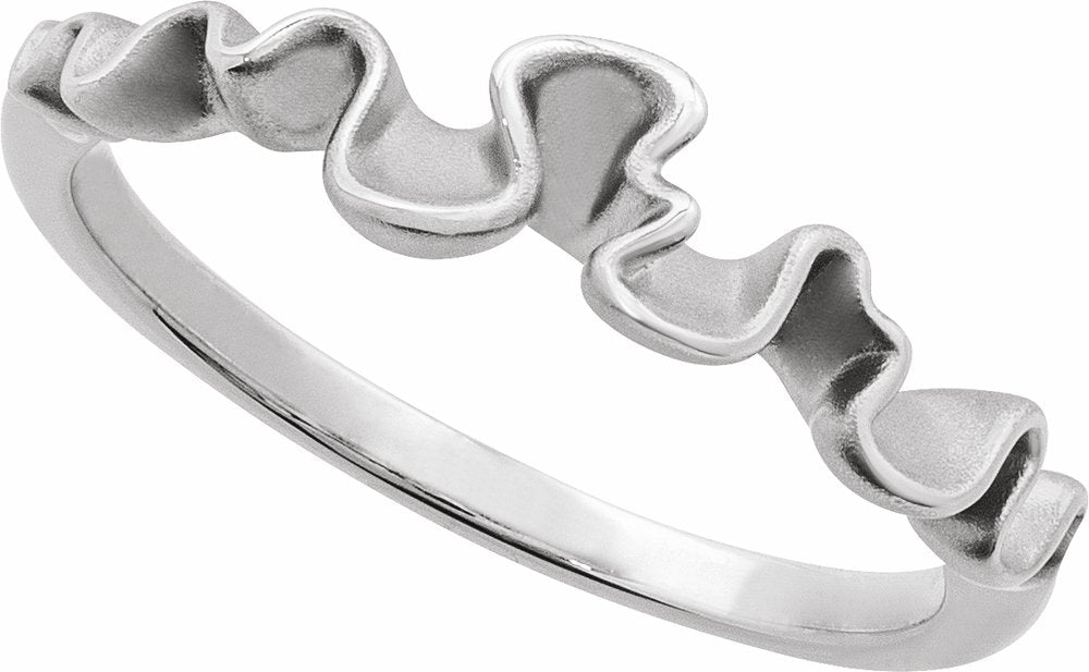 Sterling Silver Ribbon Stackable Ring