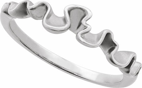 Sterling Silver Ribbon Stackable Ring