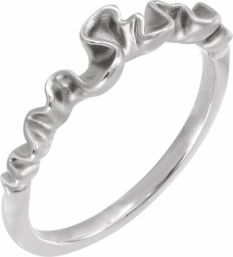 Sterling Silver Ribbon Stackable Ring