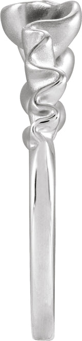 Sterling Silver Ribbon Stackable Ring