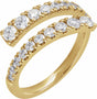14K Yellow Gold 9/10 CTW Lab-Grown Diamond Bypass Ring