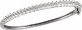 14K White Gold 2 1/6 CTW Lab-Grown Diamond 7" Bangle Bracelet