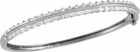 14K White Gold 2 1/6 CTW Lab-Grown Diamond 7" Bangle Bracelet