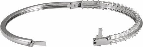 14K White Gold 2 1/6 CTW Lab-Grown Diamond 7" Bangle Bracelet