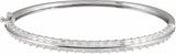 14K White 2 1/6 CTW Lab-Grown Diamond 7" Bangle Bracelet