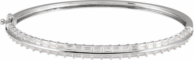 14K White Gold 2 1/6 CTW Lab-Grown Diamond 7" Bangle Bracelet