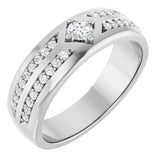 14K White Gold 1/2 CTW Lab-Grown Diamond Band