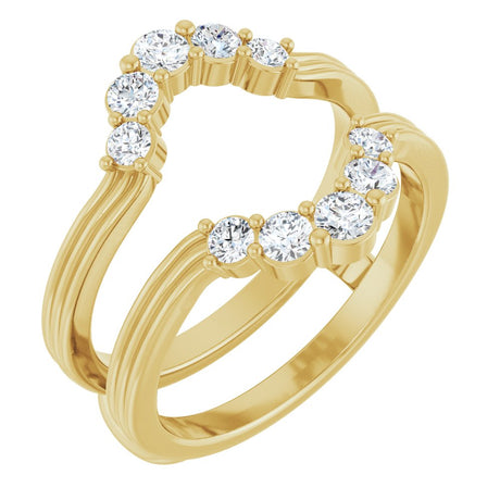 14K Yellow Gold 1/2 CTW Lab-Grown Diamond Ring Guard 