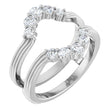 14K White Gold 1/2 CTW Lab-Grown Diamond Ring Guard 