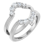 14K White Gold 1/2 CTW Lab-Grown Diamond Ring Guard 