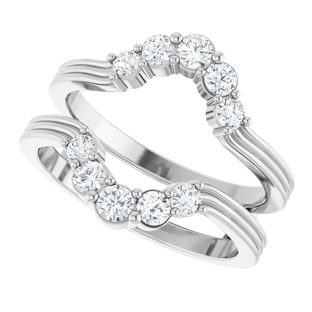14K White Gold 1/2 CTW Lab-Grown Diamond Ring Guard 