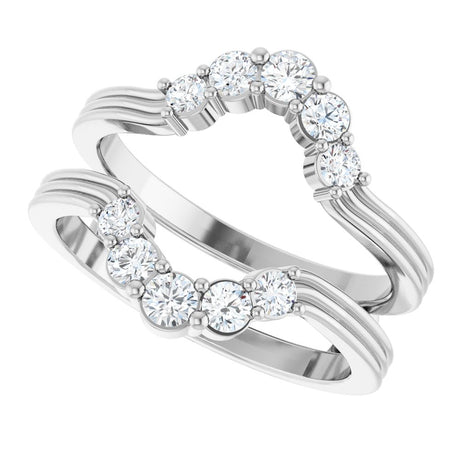 14K White Gold 1/2 CTW Lab-Grown Diamond Ring Guard 