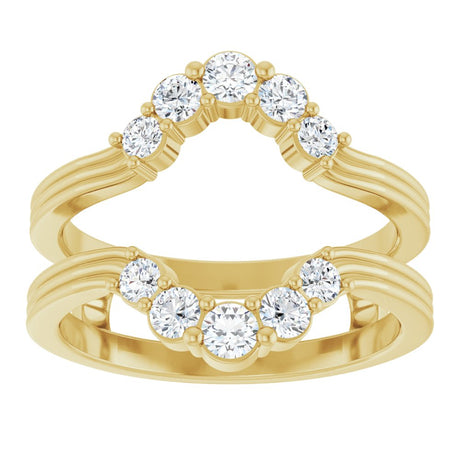 14K Yellow 1/2 CTW Natural Diamond Ring Guard