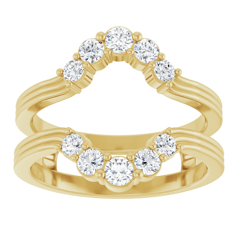 14K Yellow Gold 1/2 CTW Lab-Grown Diamond Ring Guard 