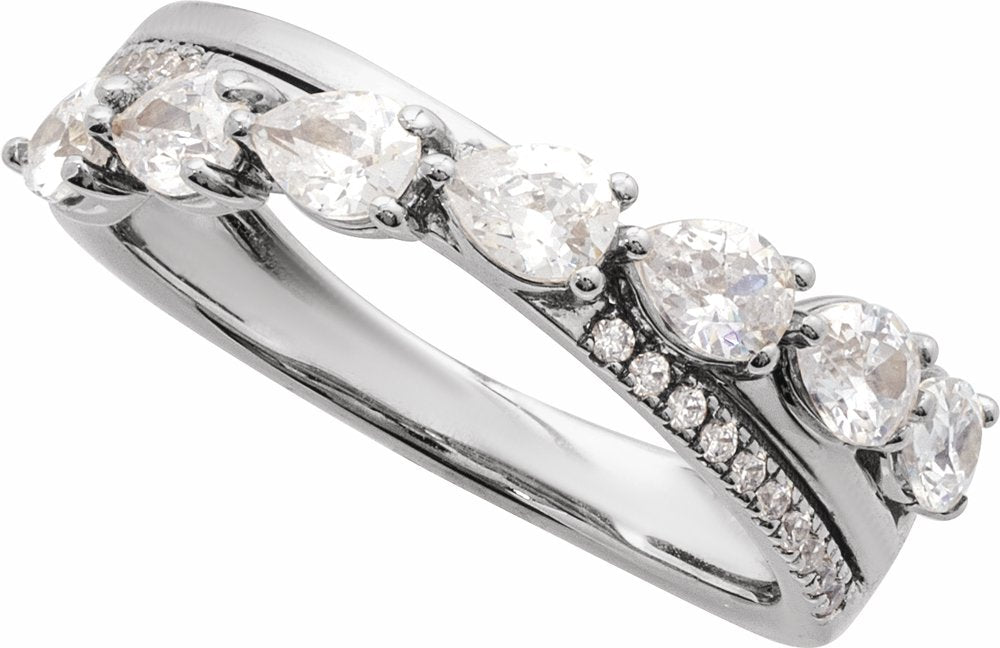 14K White Gold 1 1/8 CTW  Lab-Grown Diamond Ring