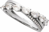 14K White Gold 1 1/8 CTW  Lab-Grown Diamond Ring