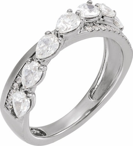 14K White Gold 1 1/8 CTW  Lab-Grown Diamond Ring