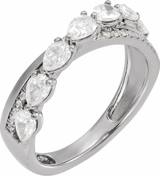 14K White Gold 1 1/8 CTW  Lab-Grown Diamond Ring