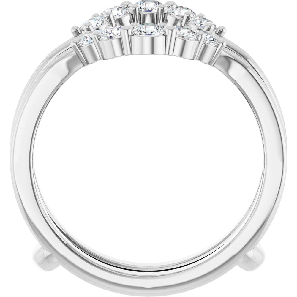 14K White Gold 1/2 CTW Lab-Grown Diamond Ring Guard 