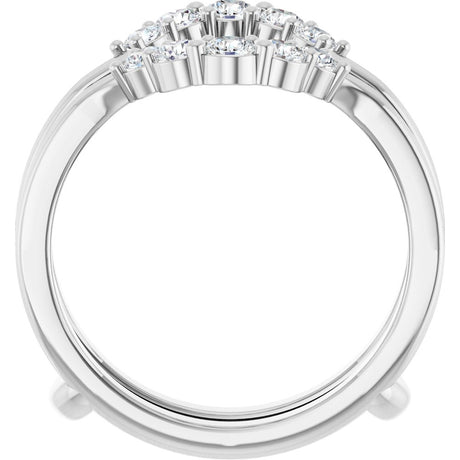 14K White Gold 1/2 CTW Lab-Grown Diamond Ring Guard 