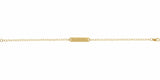 14K Yellow Engravable Bar 7" Bracelet