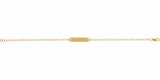 14K Yellow Gold Engravable Bar 7" Bracelet