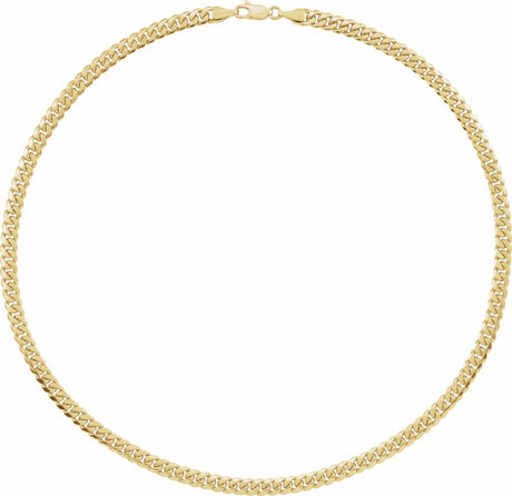 14K Yellow 5 mm Miami Cuban Curb 18" Chain