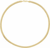 14K Yellow 5 mm Miami Cuban Curb 20" Chain