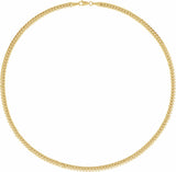 14K Yellow 4.35 mm Miami Cuban Curb 24" Chain